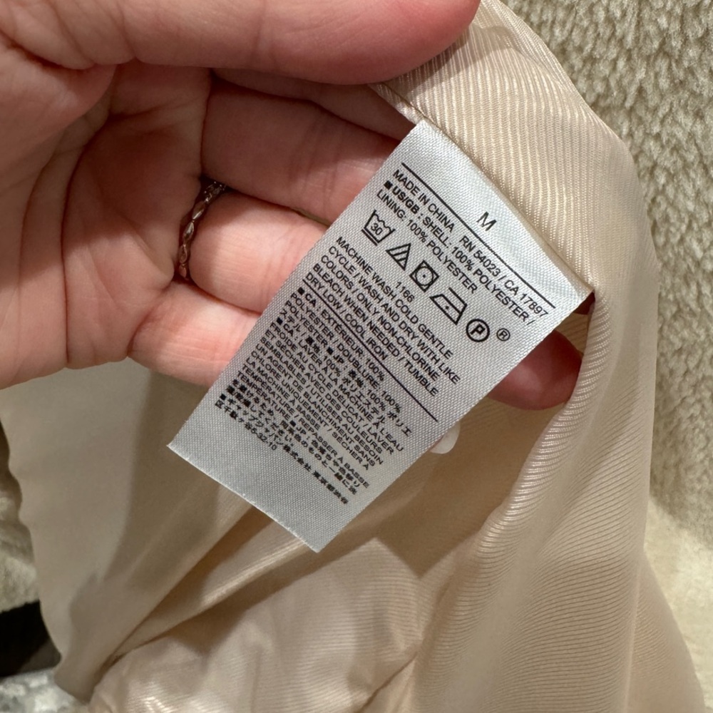 NWTS Banana Republic Cream Teddy Coat M - Picture 6 of 9